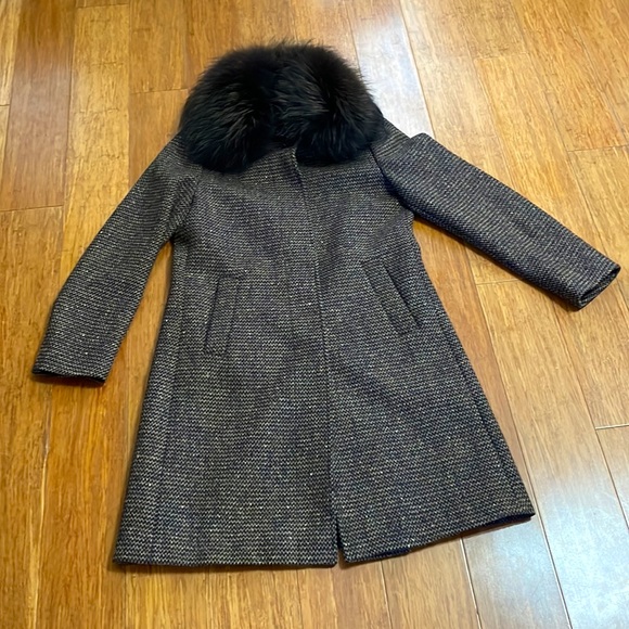 Burberry wool with fur classic coat - Picture 7 of 12